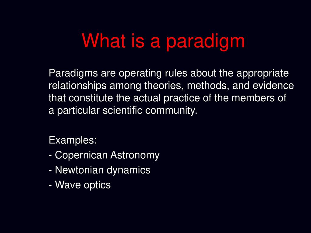 Paradigm Definition