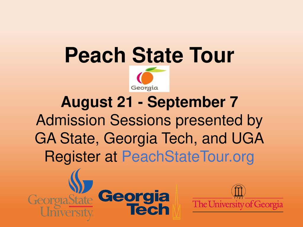 Peach State Tour August 21 - September 7