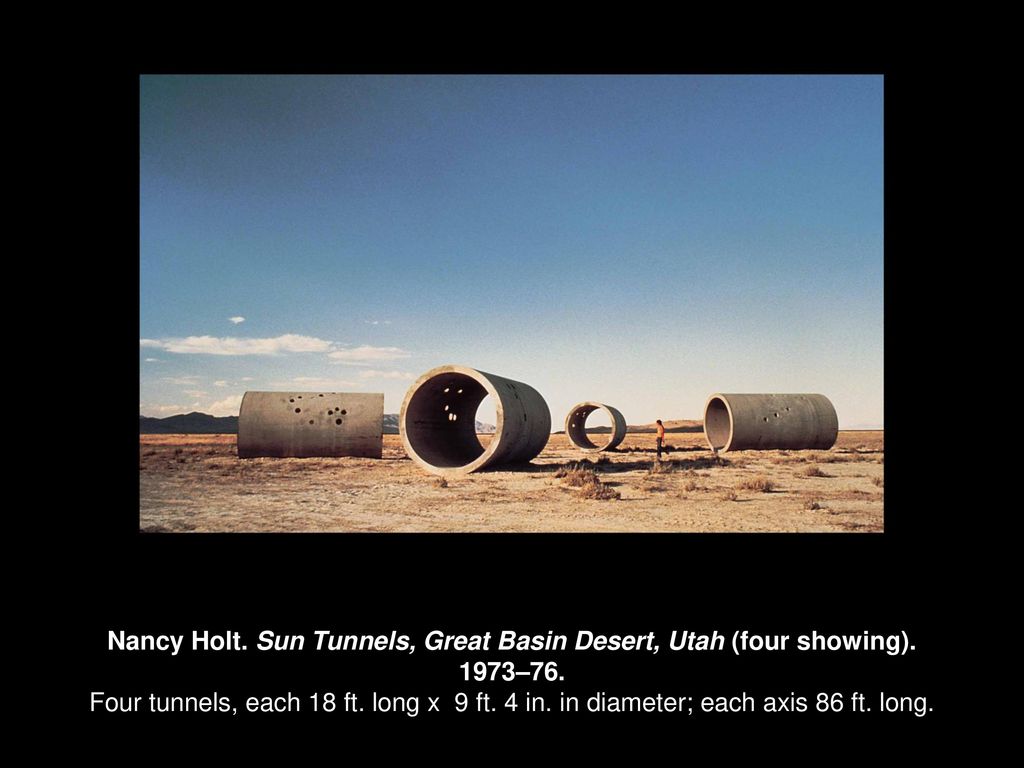 Nancy Holt. Sun Tunnels, Great Basin Desert, Utah (four showing)