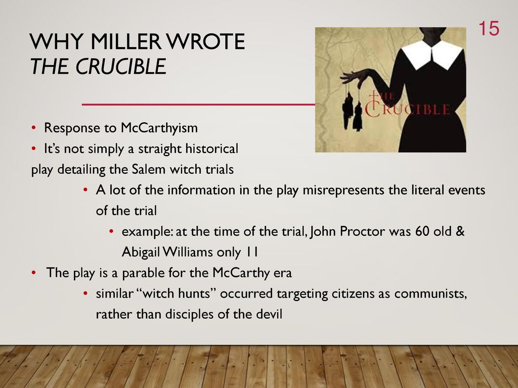 Introduction To The Crucible By: Arthur Miller - Ppt Download