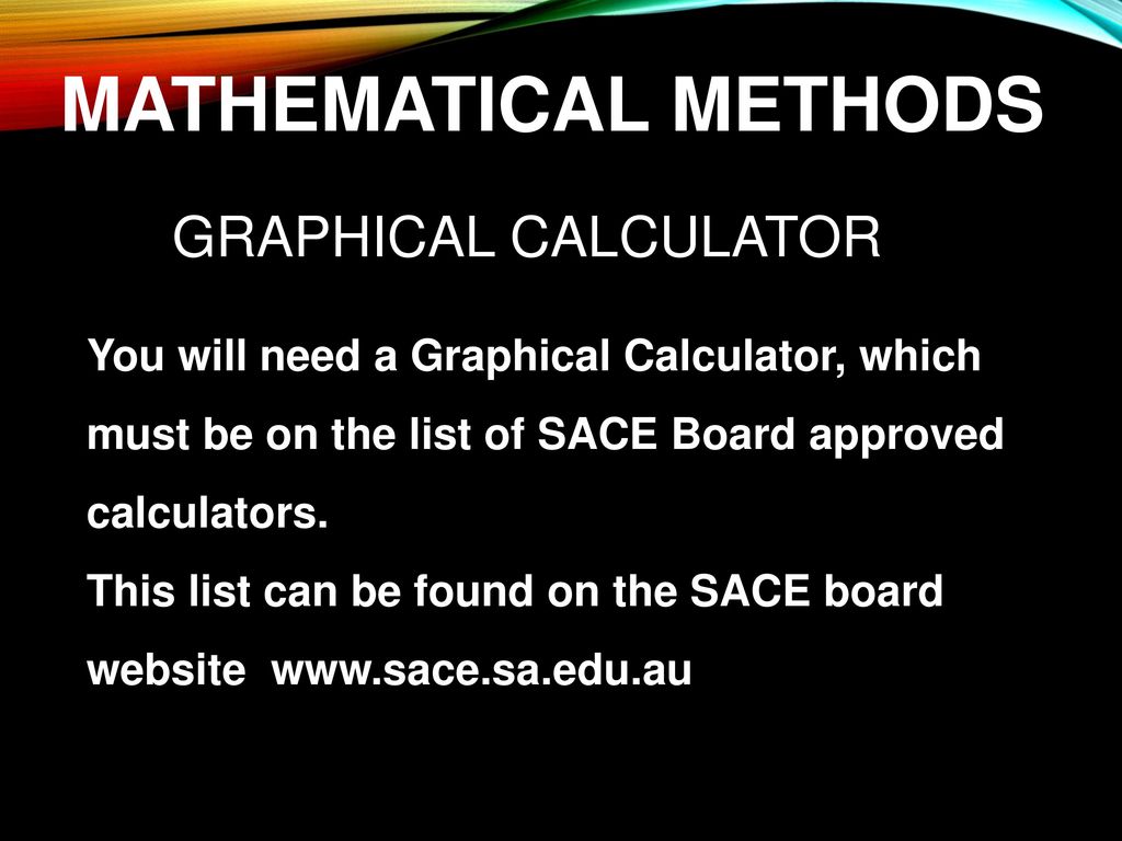 Mathematical Methods The first year this subject will be taught ...