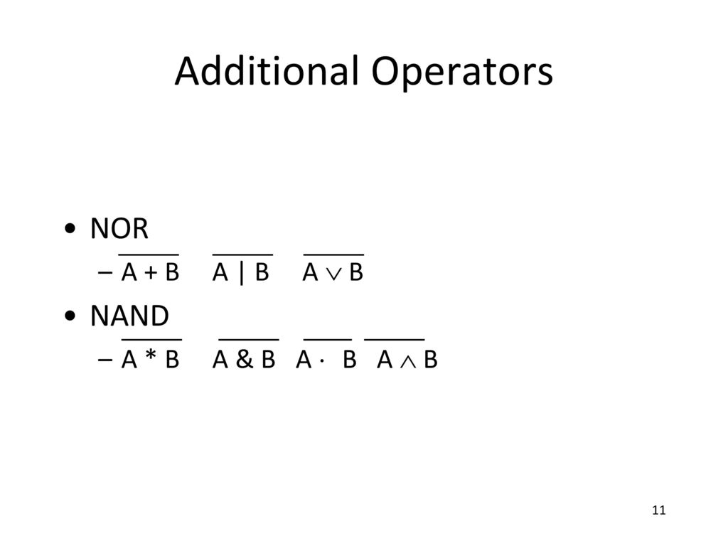 Lecture 4 Topics Boolean Algebra Huntington S Postulates Truth Tables Ppt Download