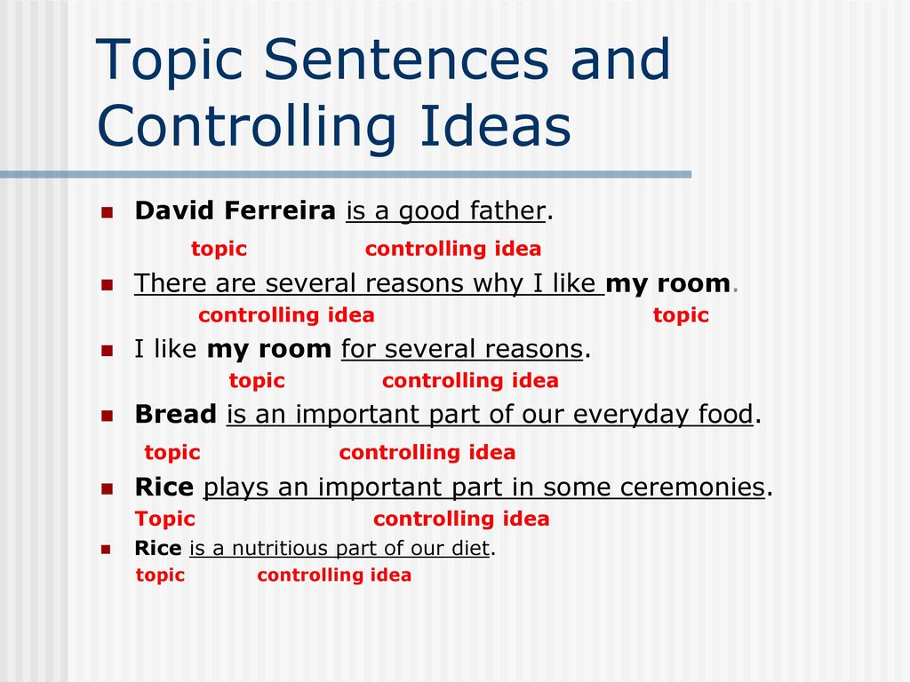 Writing a Paragraph The Topic Sentence Supporting Details - ppt download