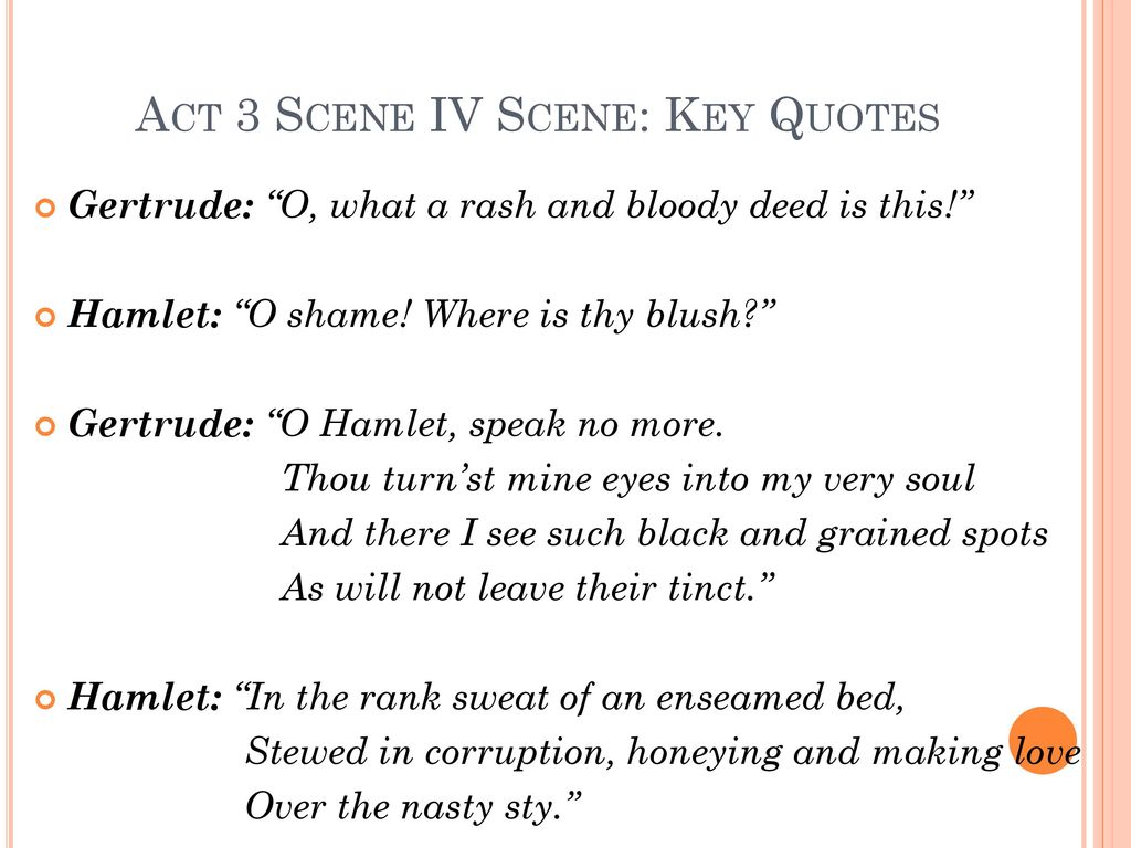 Hamlet Act Three. - ppt download