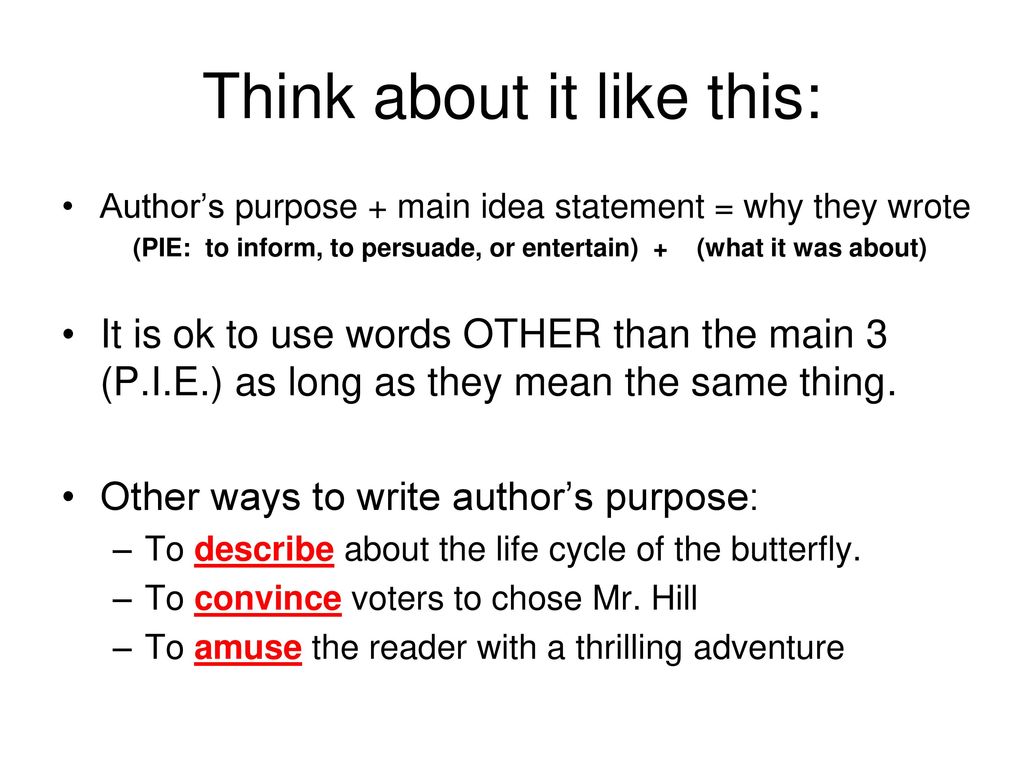Author's Purpose. - ppt download