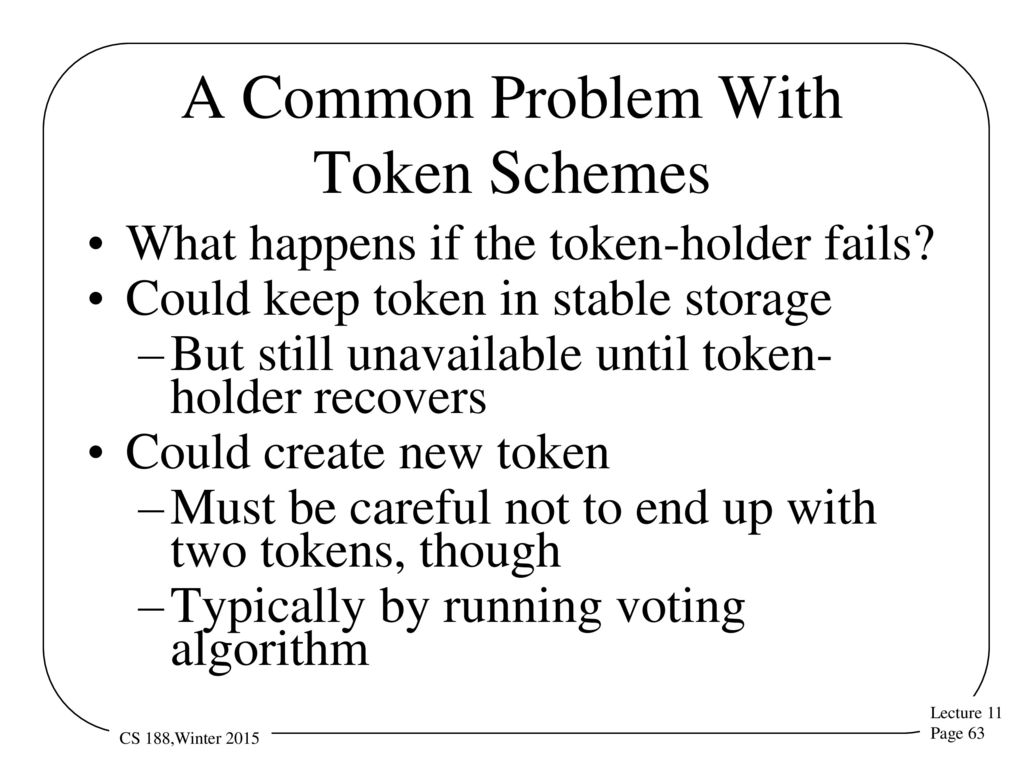 A Common Problem With Token Schemes