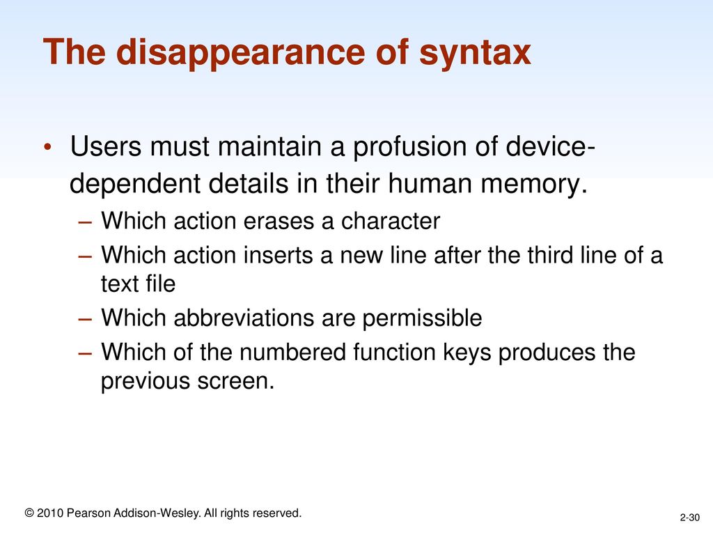 The disappearance of syntax