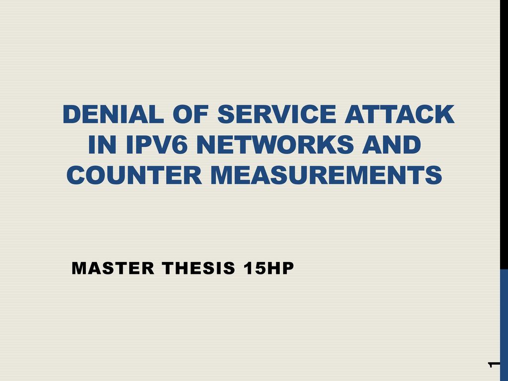 Denial Of Service Attack In IPv6 Networks And Counter Measurements denial-of-service-attack-in-ipv6-networks-and-counter-measurements