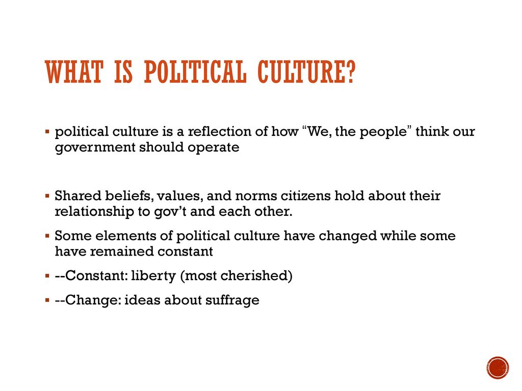 Political Culture & Ideology - ppt download