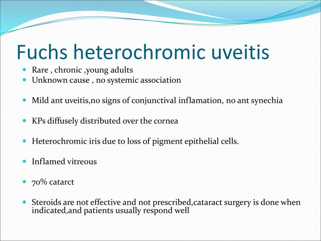 Secondary ↑IOP Topical therapies. -Avoid those causing uveitis and CMO. Surgery. Cataract, glaucoma.