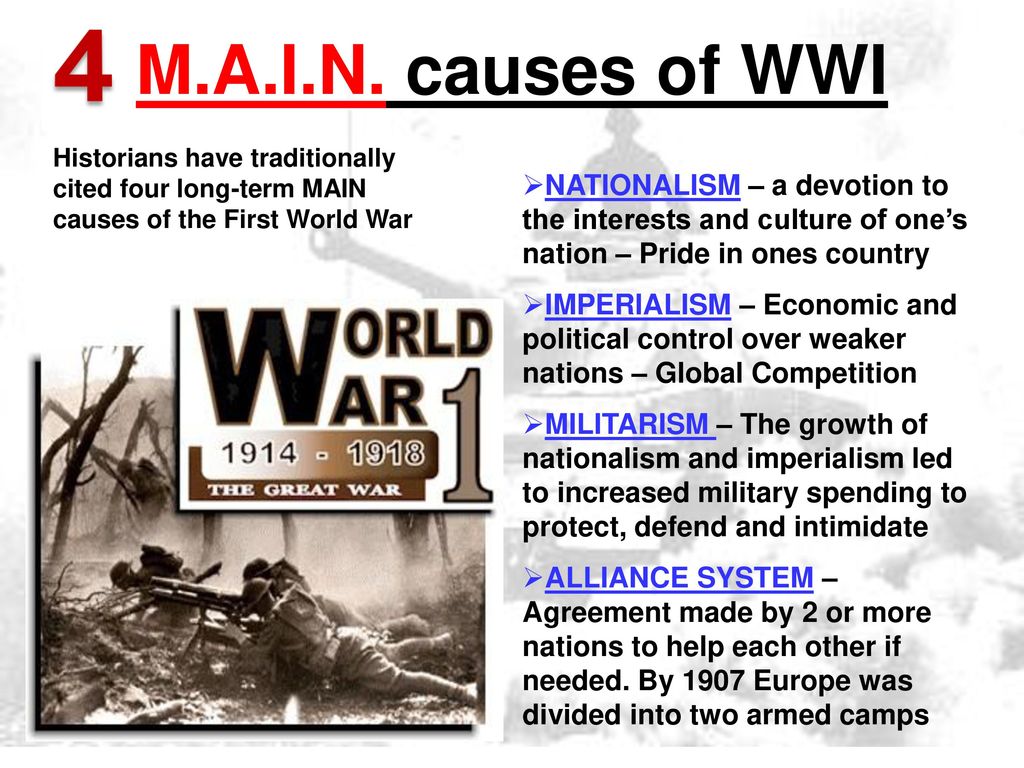 long term causes of world war 1 nationalism