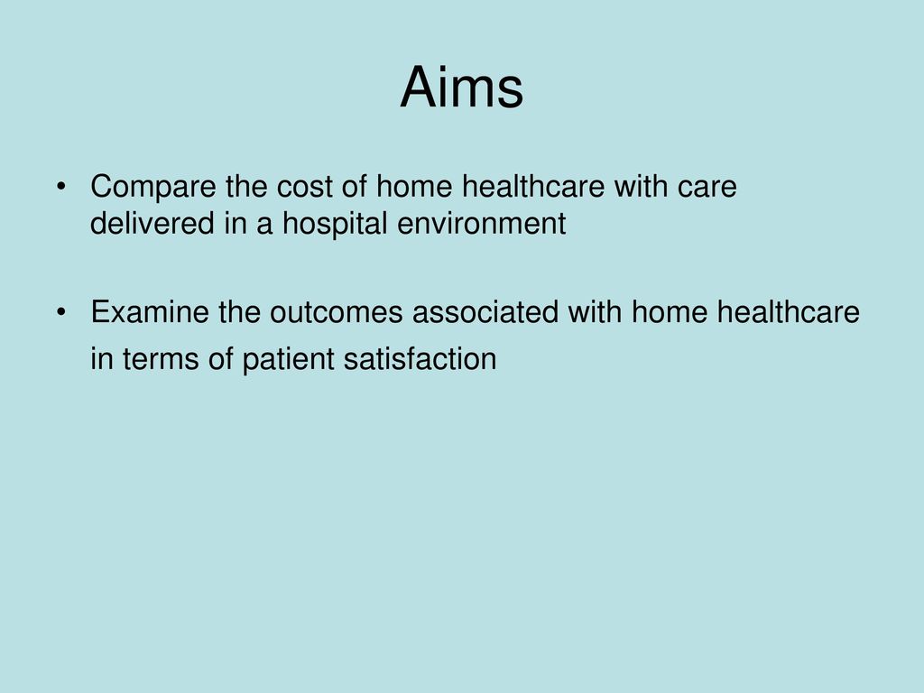 Home Healthcare An Economic Choice For The Health Service Ppt