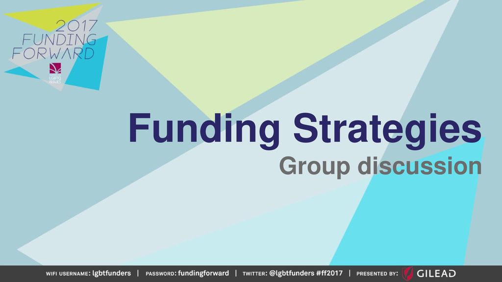 Funding Strategies Group discussion