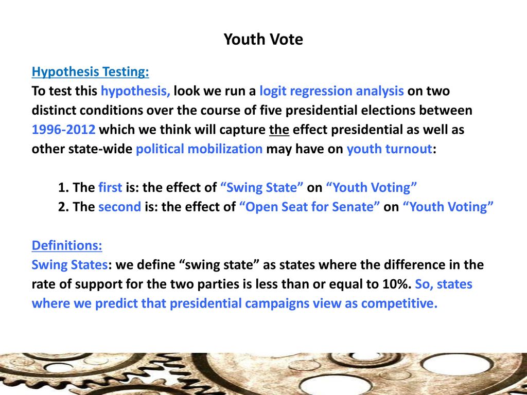 Explaining State Variation In Youth Voting Ppt Download