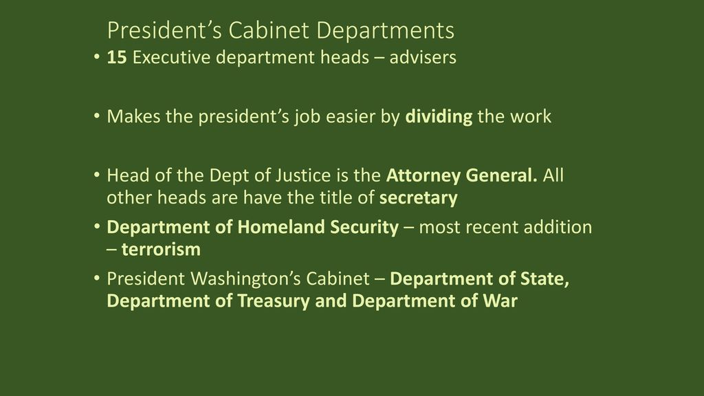 Offices And Cabinet Of The Executive Branch Ppt Download