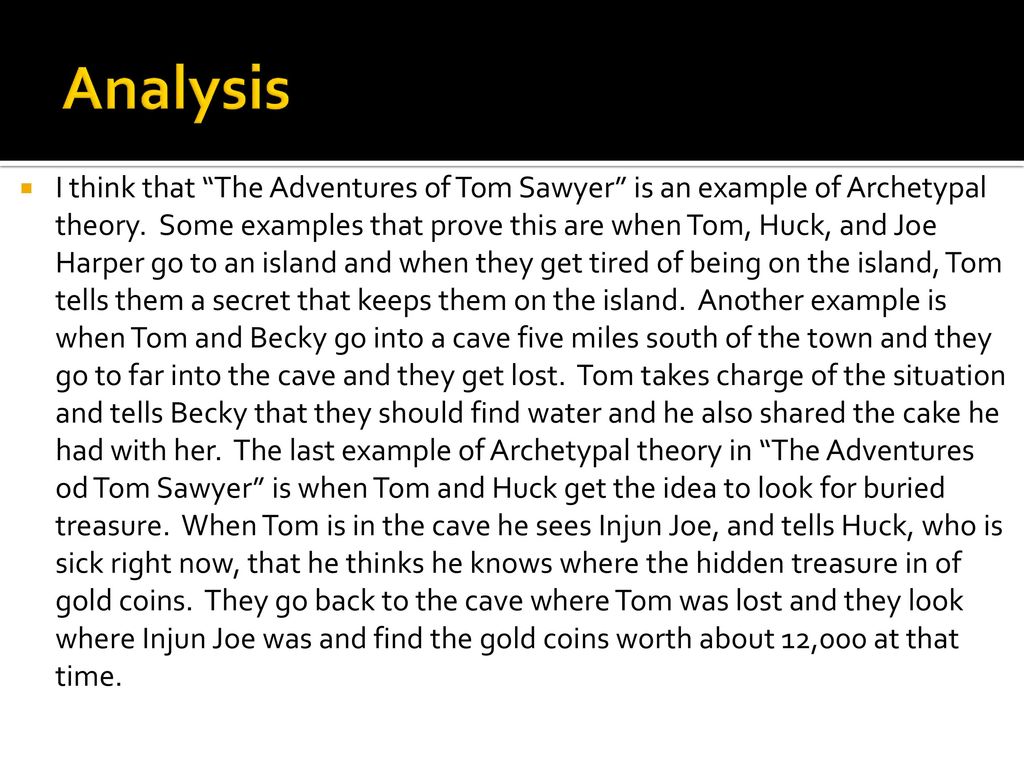 the adventures of tom sawyer analysis