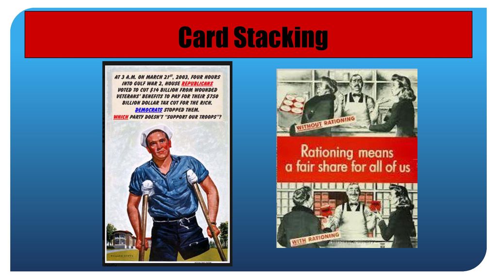 card stacking propaganda 2022