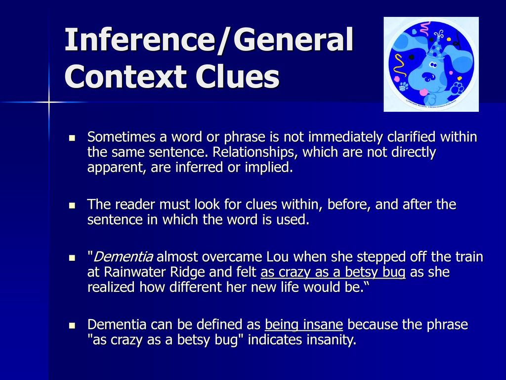Inference/General Context Clues