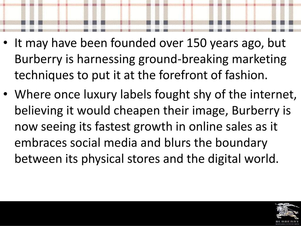 Digital strategy boosts Burberry's brand value - ppt download