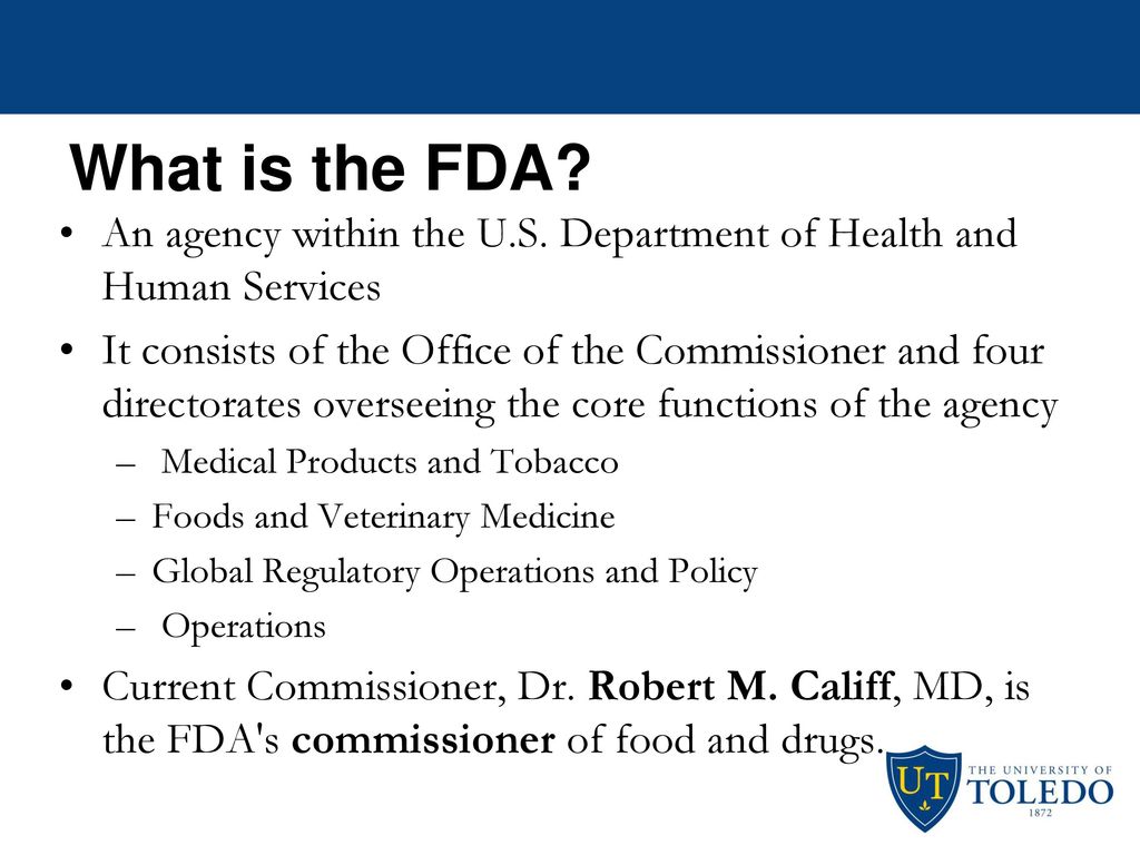 What is the Role of the Food and Drug Administration?