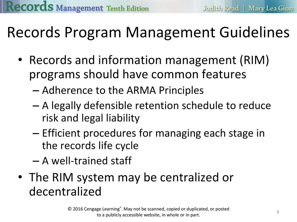 Records Program Management Guidelines