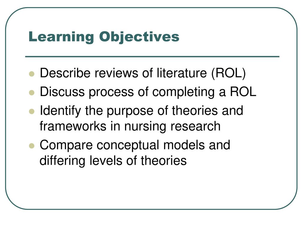 theoretical framework in nursing research