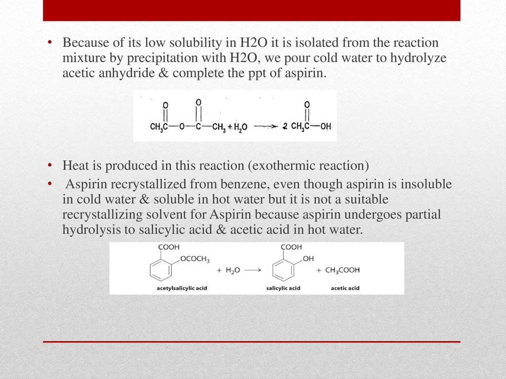 Synthesis Of Aspirin Experiment Six Ppt Download