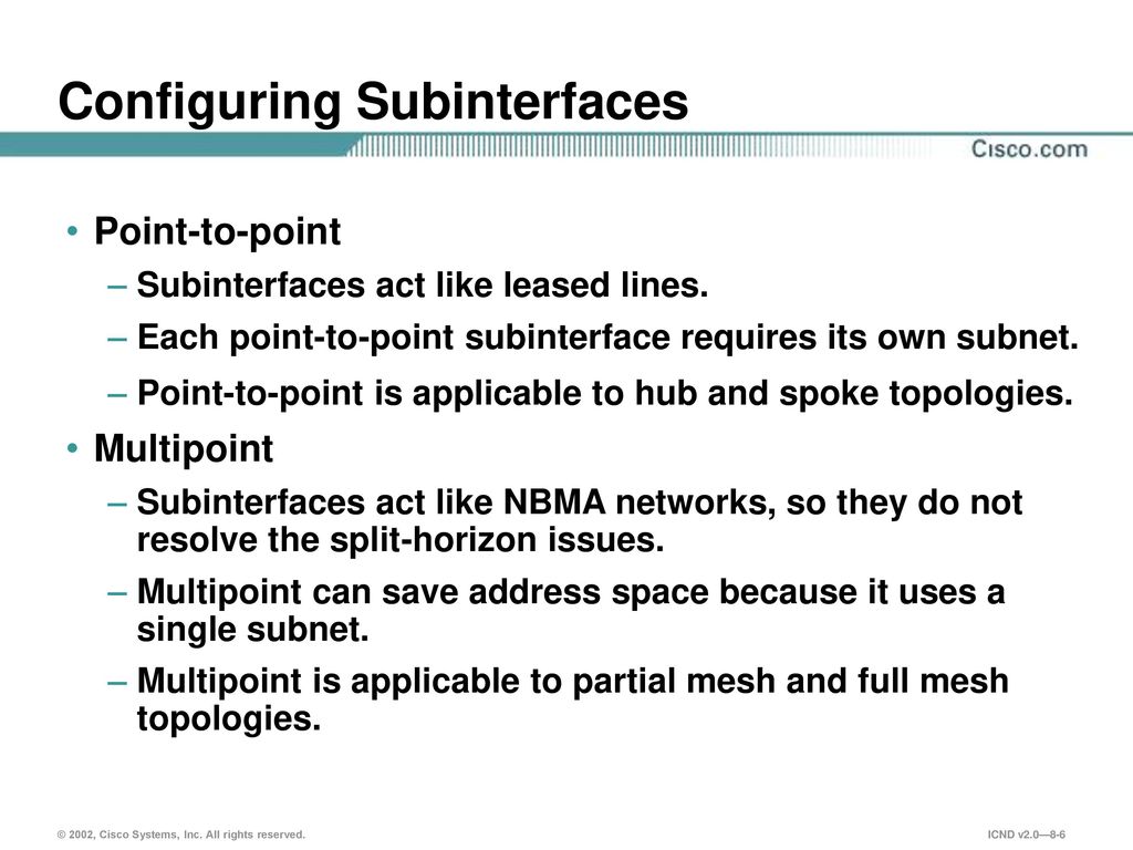 Configuring Subinterfaces