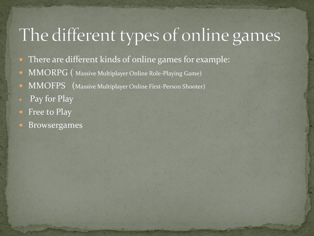 Types of Online Games - 3cms