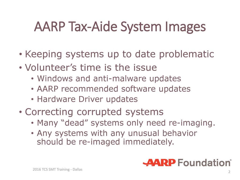 AARP Tax-Aide System Images