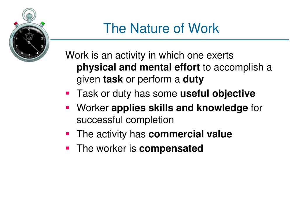 Introduction Chapter 1 Sections: The of Work - ppt download