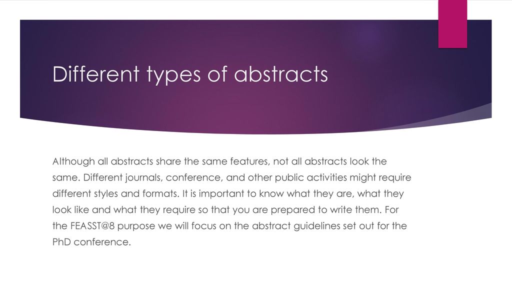 Writing An Abstract Session Ppt Download