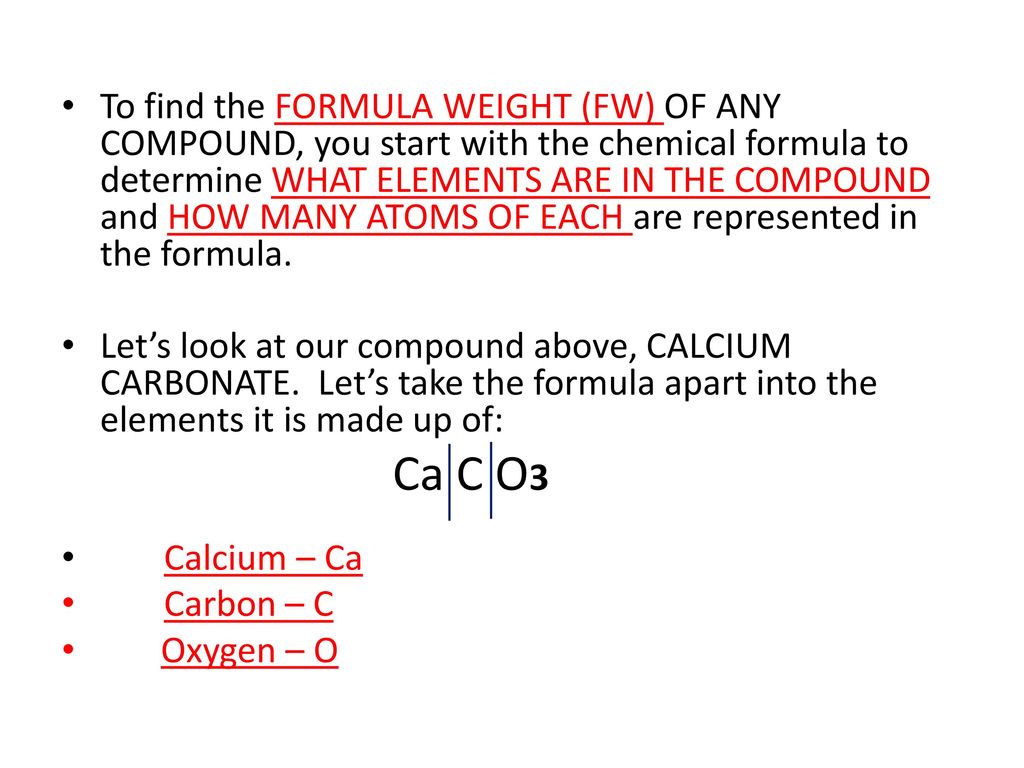 How many atoms in calcium carbonate