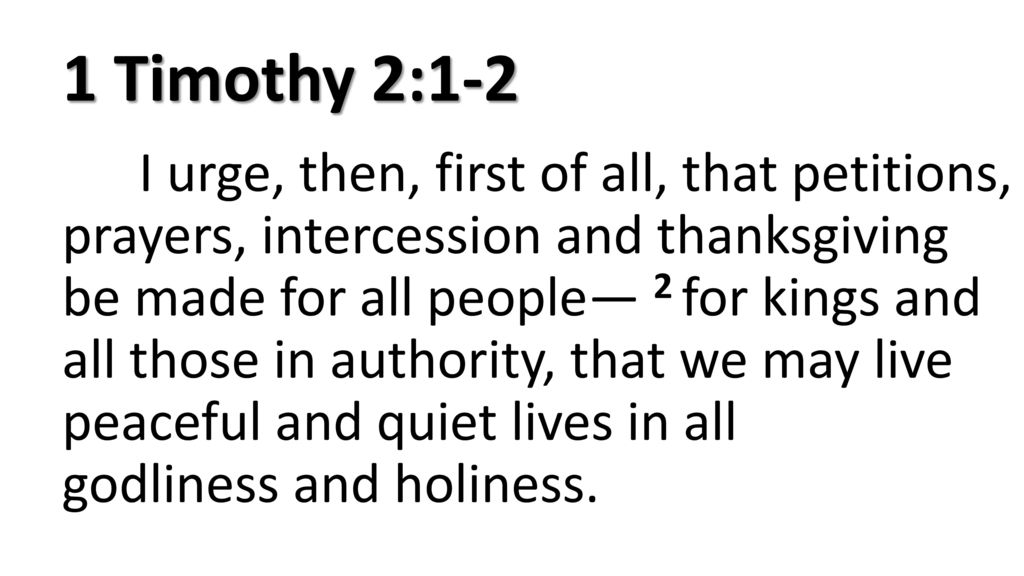 1 Timothy 2:1-2