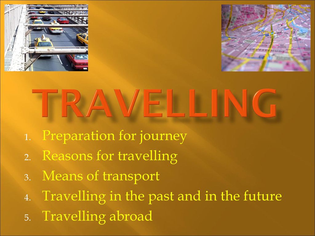 Reasons for travelling