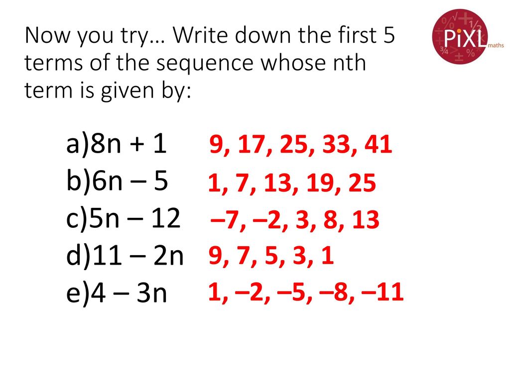 Nth Term Of A Linear Sequence Ppt Download Nth Term Of A Linear Sequence Ppt Download
