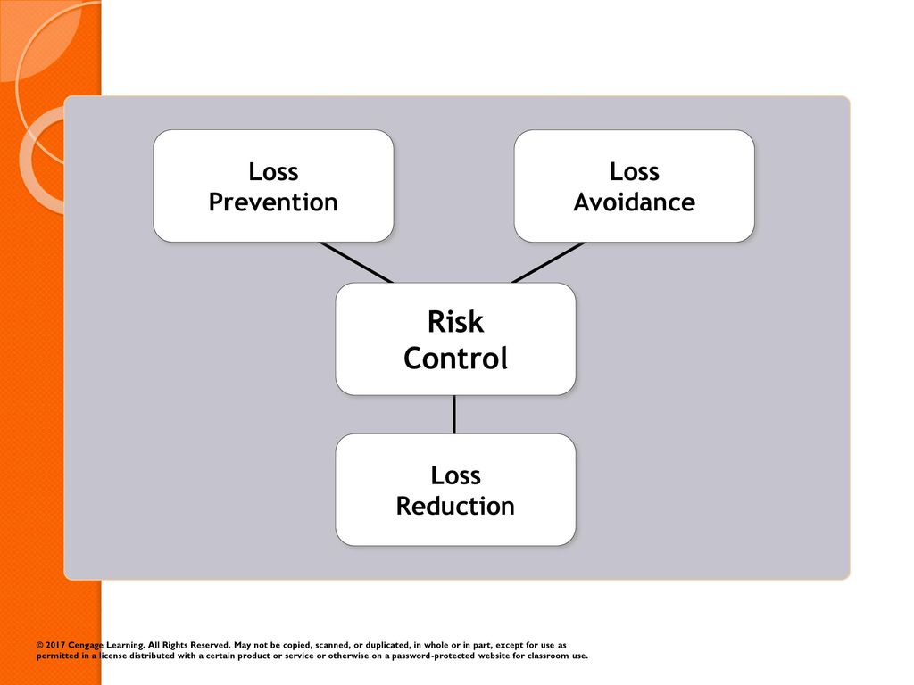 Risk Control Loss Prevention Loss Avoidance Loss Reduction.