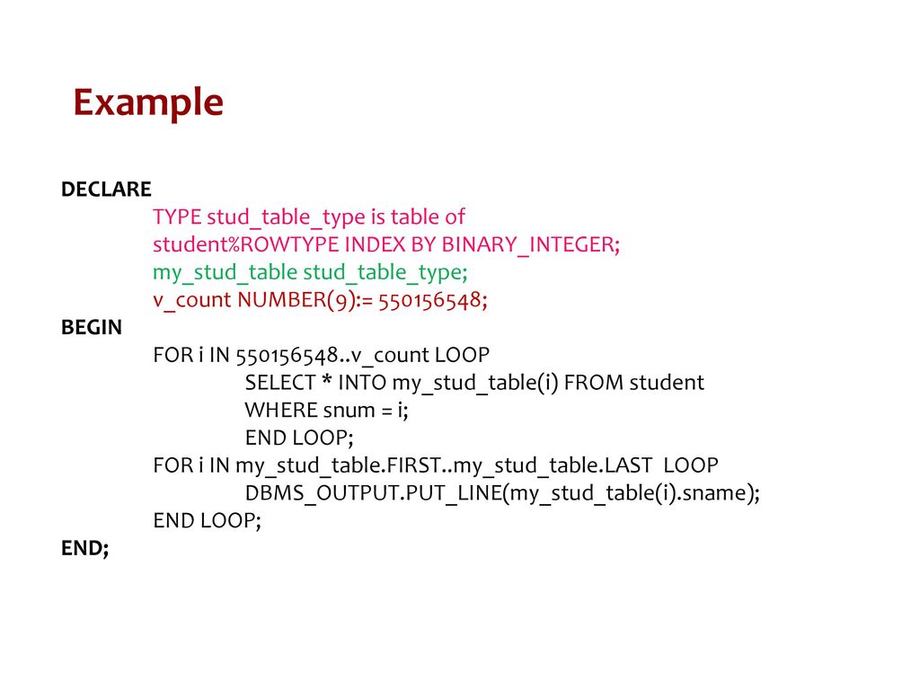 Cs322 database systems pl sql pl sql by ivan bayross ppt download