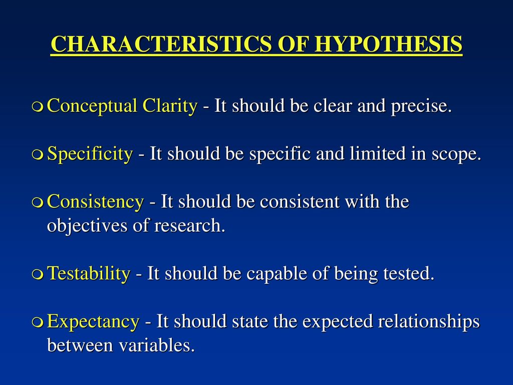 characteristics of a good research hypothesis