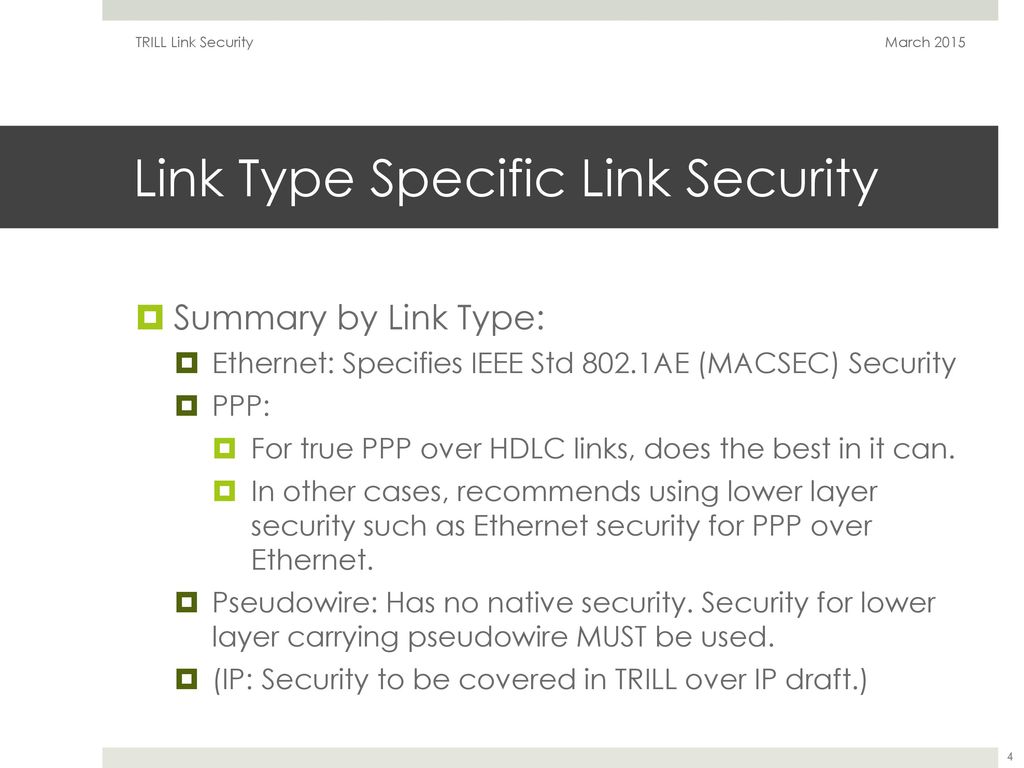 March 2015 trill link security march 2015 trill link security ppt