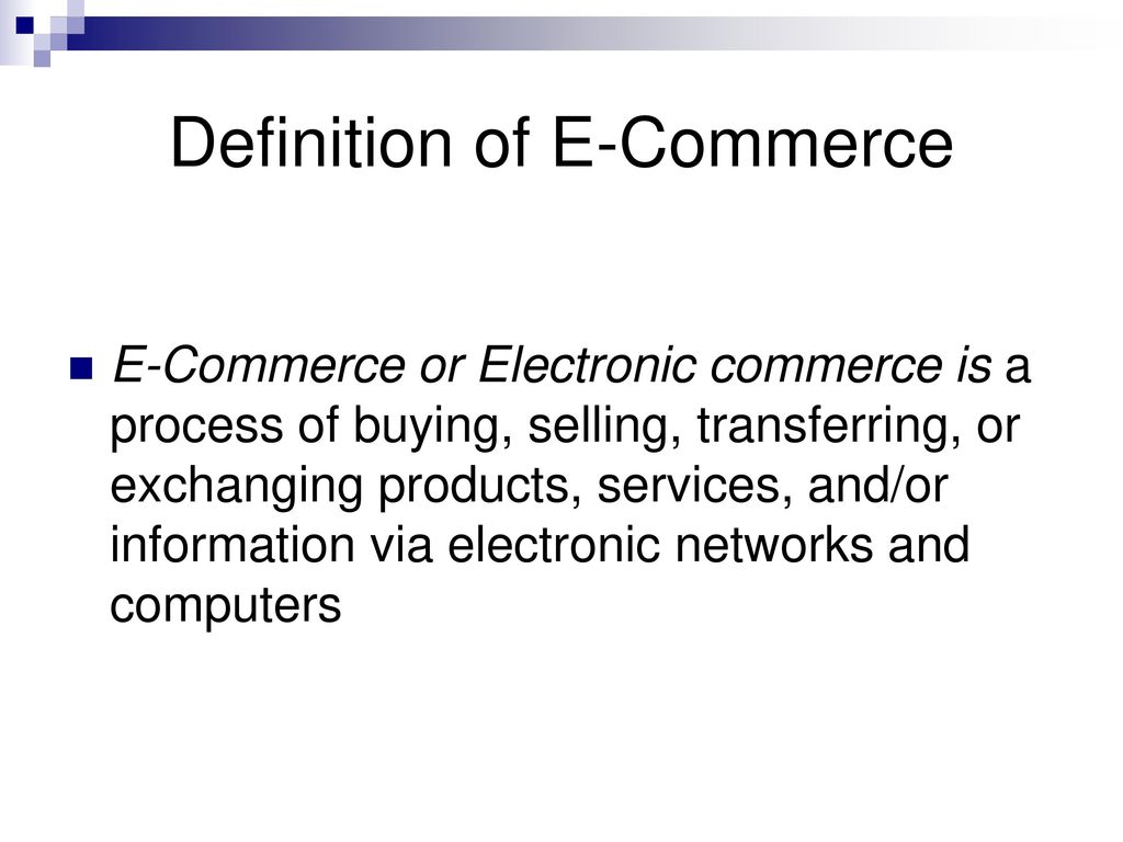 Introduction E Commerce Ppt Download