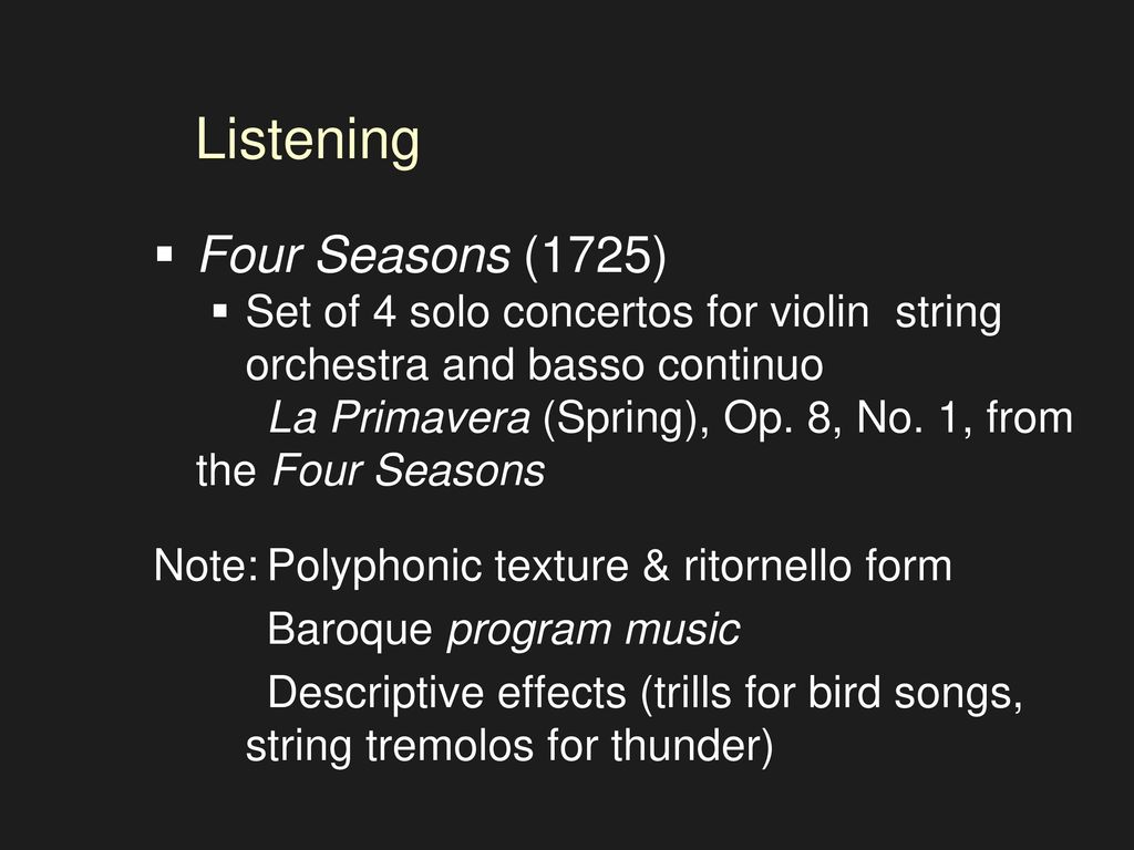 Listening Four Seasons (1725)