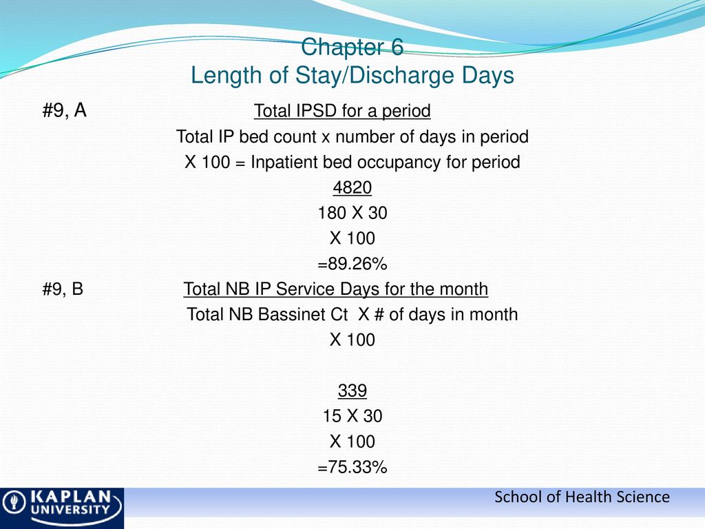 Chapter 6 Length of Stay/Discharge Days