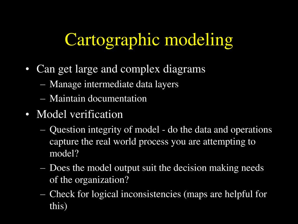 Cartographic modeling