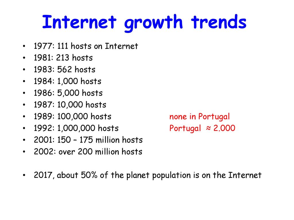How many hosts were there on the internet in 1987 The History Of The Internet In A Nutshell
