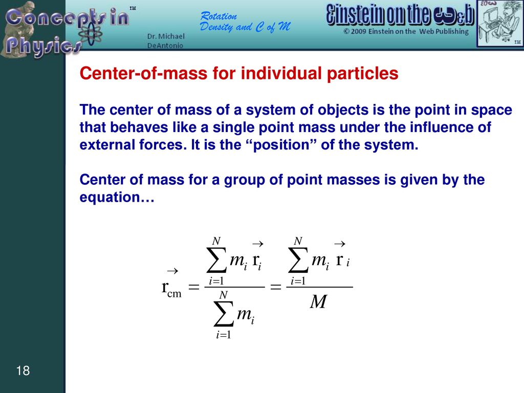 Center-of-mass for individual particles