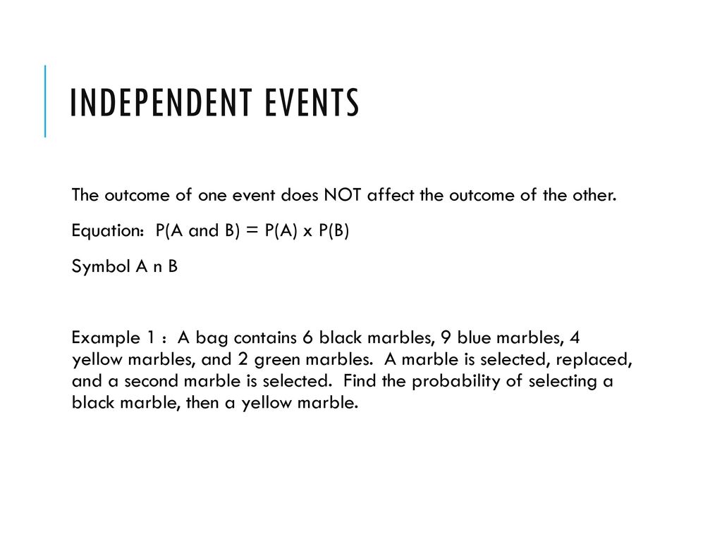 Probability Of Compound Events Ppt Download