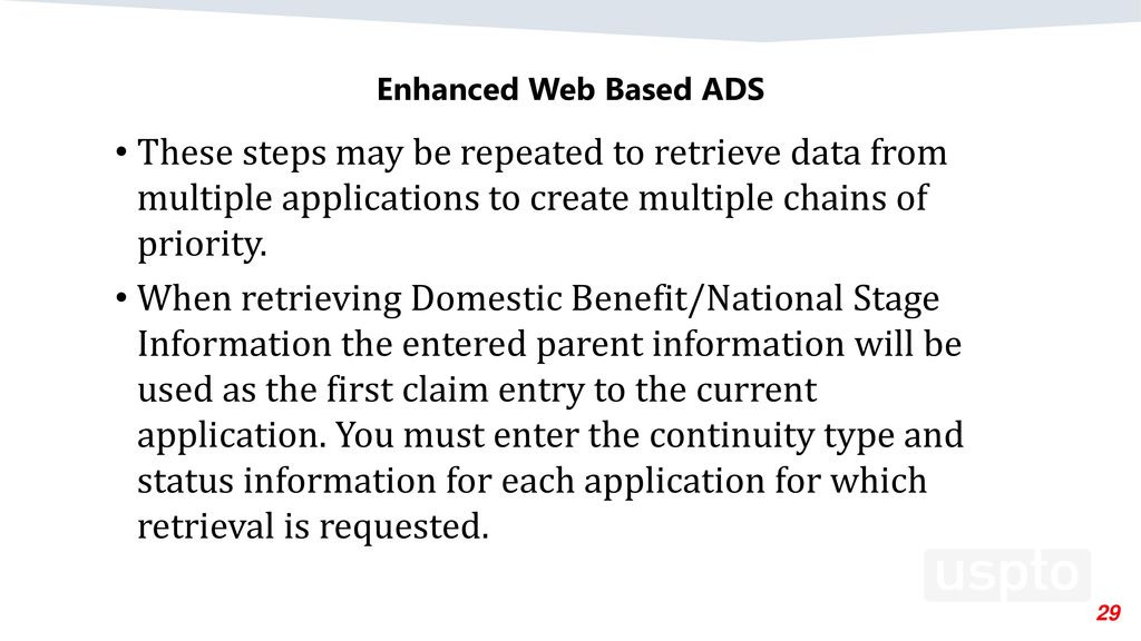 Enhanced Web Based ADS These steps may be repeated to retrieve data from multiple applications to create multiple chains of priority.