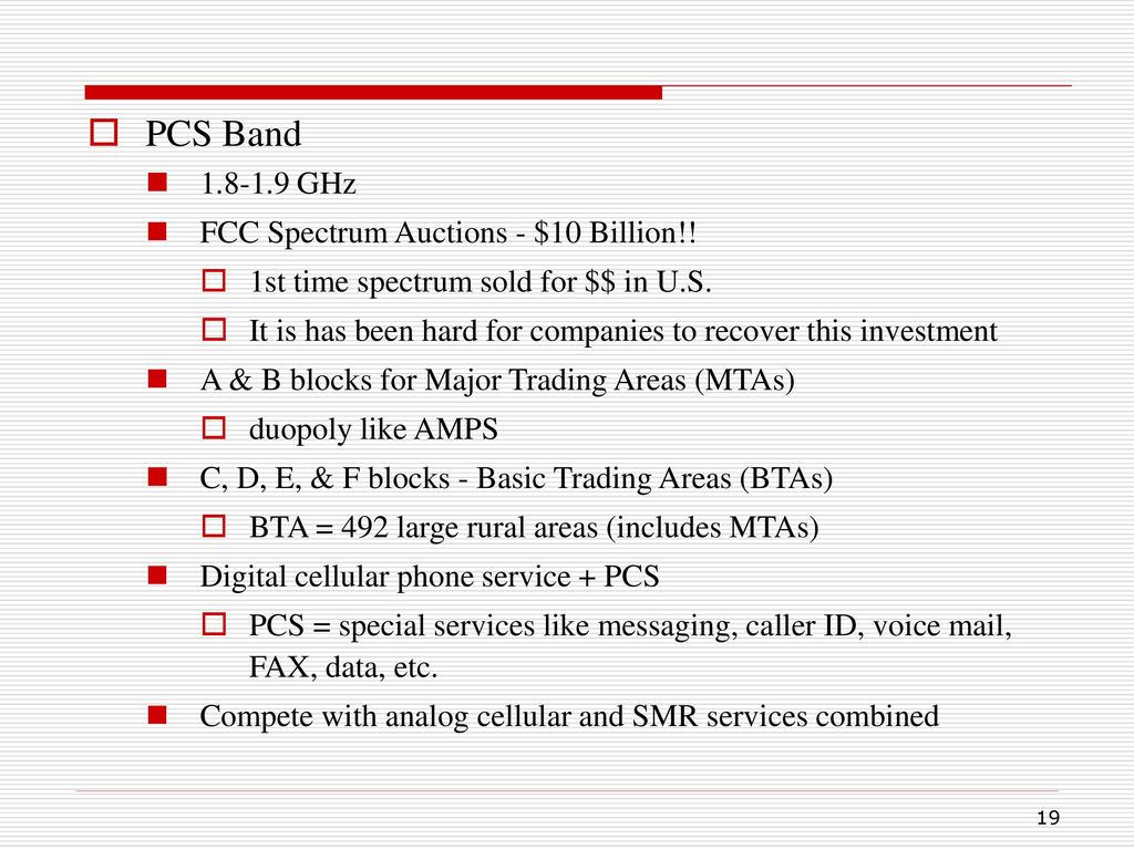 PCS Band GHz FCC Spectrum Auctions - $10 Billion!!
