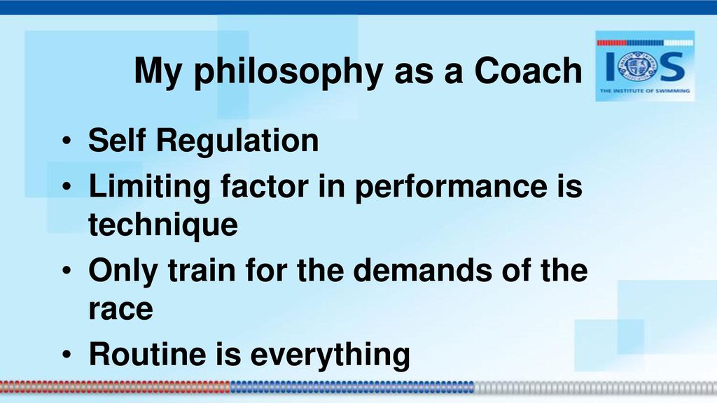 My philosophy as a Coach